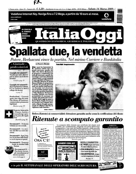 Italia oggi : quotidiano di economia finanza e politica